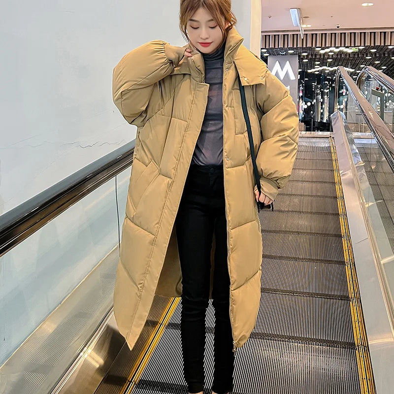 Women’s Long Hooded Winter Parka | Thick Warm Windproof Casual Coat