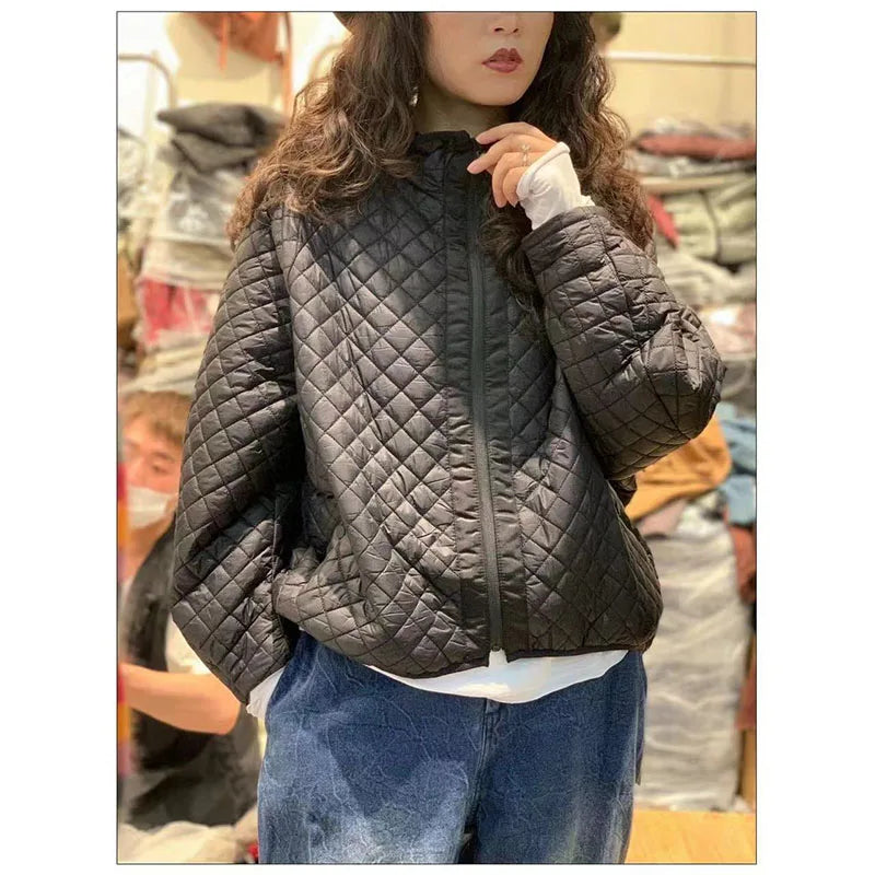 Retro Hooded Women’s Parka 2026 | Korean Loose Fit Casual Winter Jacket