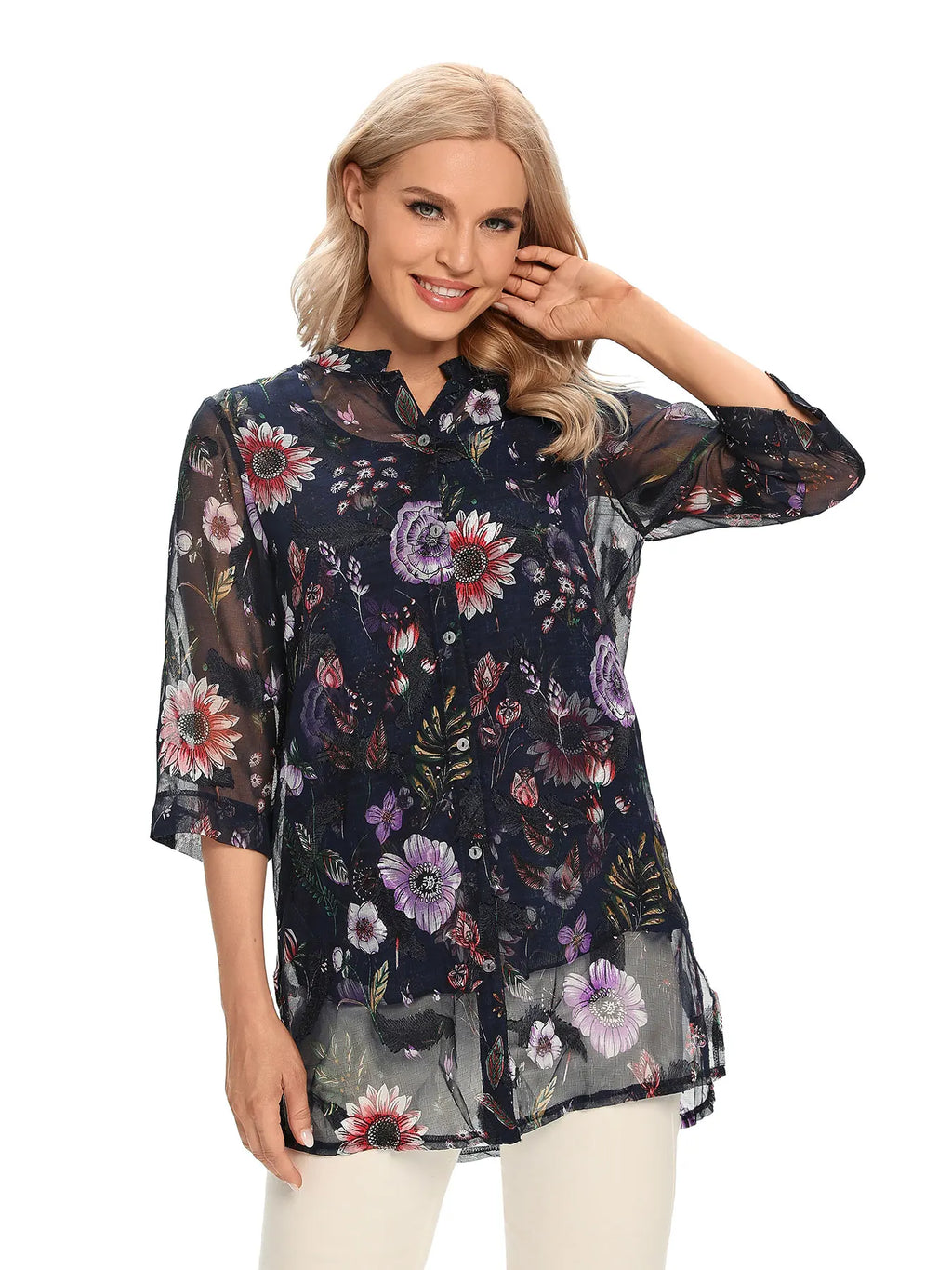 Casual Printed Button-Up Shirt | Loose Fit Spring Top