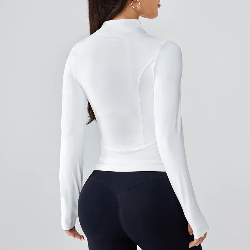 Women’s Summer Slimming Sports Jacket – Lightweight Quick-Dry Running & Yoga Top