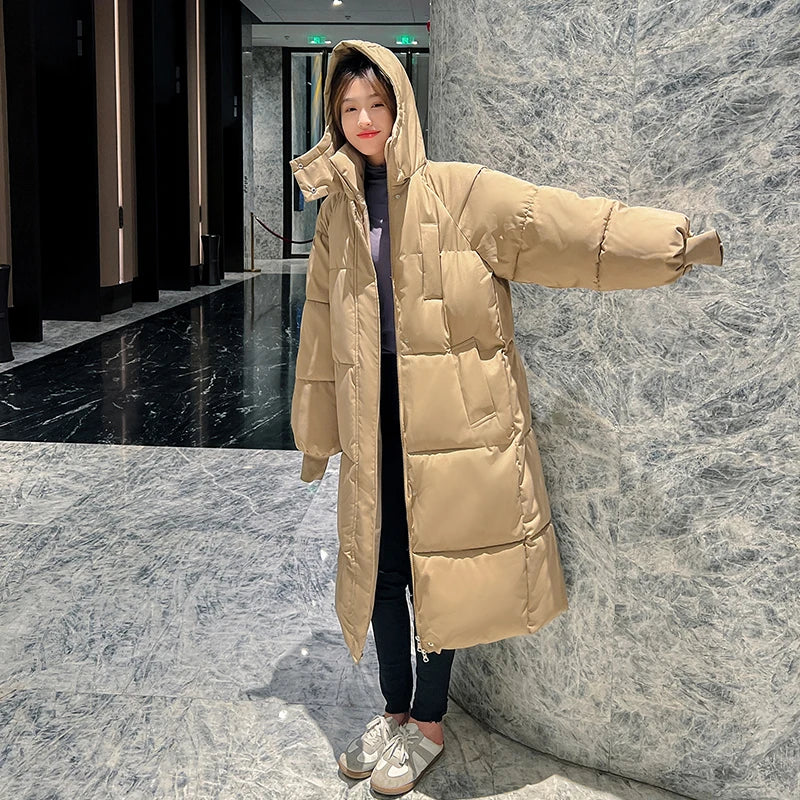 Women’s Long Hooded Winter Parka | Thick Warm Windproof Casual Coat