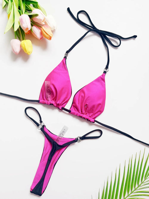 Black Bandeau Bikini Set | Sexy Brazilian Women’s Swimwear 2024