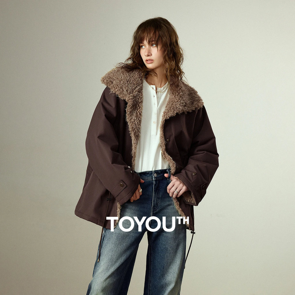 Women’s Winter Coat | Warm Plush Oxford Fabric Jacket for Office Wear