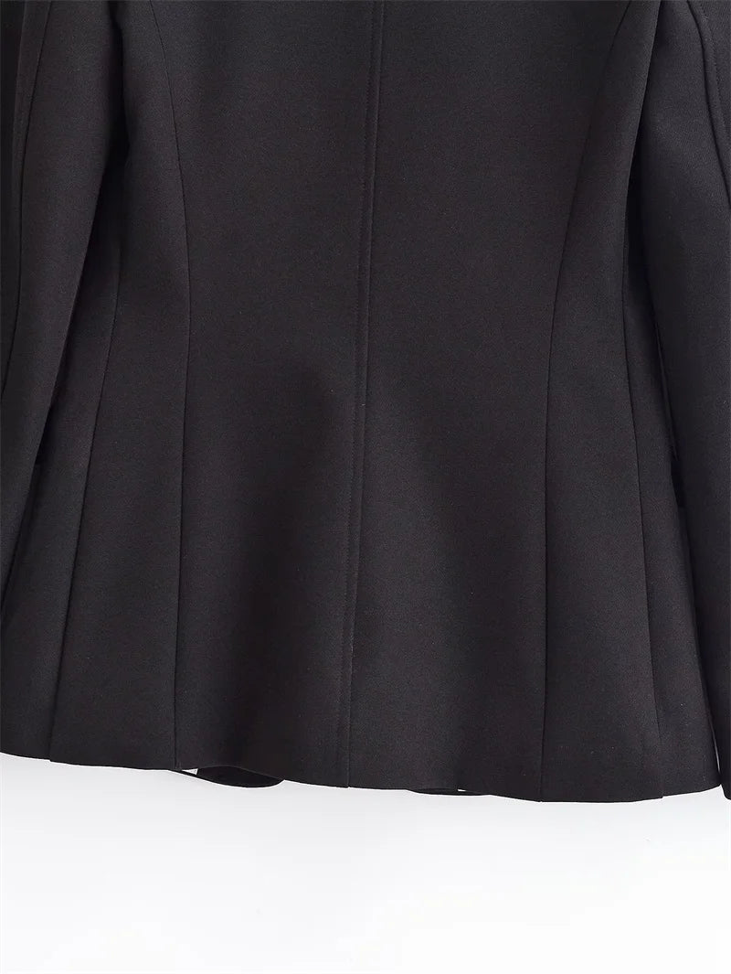 Women’s Slim Fit Blazer – Single Button Structured Jacket with Notched Lapel