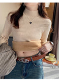 Women’s Retro Turtleneck Sweater 2026 – Thick Fleece-Lined Thermal Pullover for Autumn/Winter