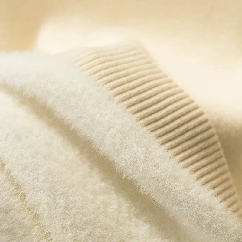 Women’s Turtleneck Velvet-Lined Sweater | Slim Fit Pullover