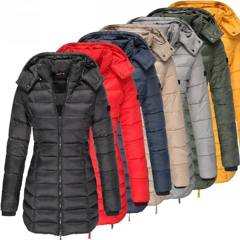 Women’s Hooded Winter Parka – Thick Warm Cotton Coat