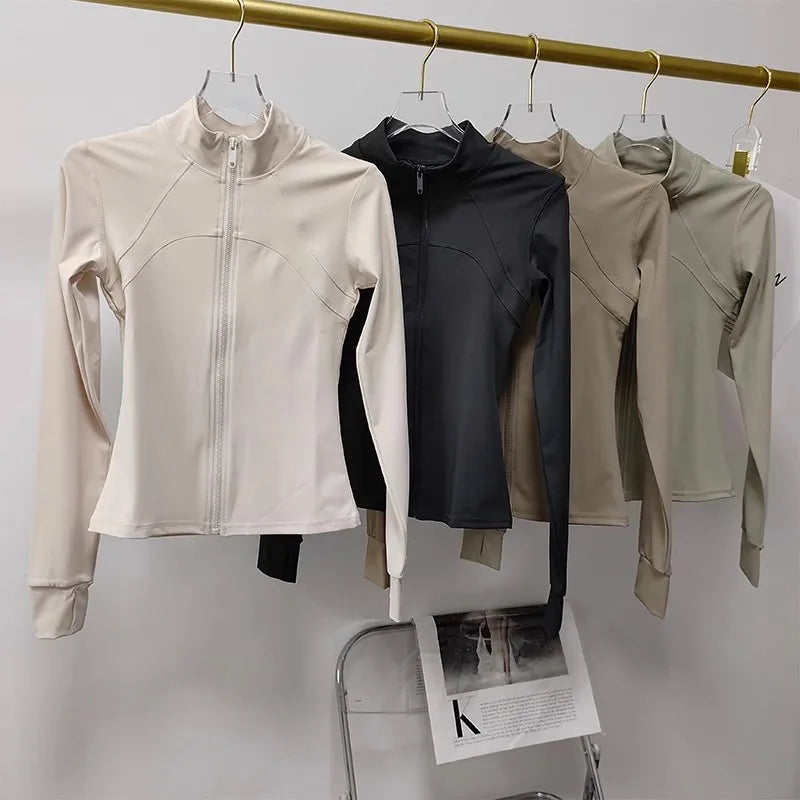 Women’s Quick-Dry Sports Jacket – Long Sleeve Running & Gym Fitness Top