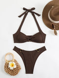 Halter Bikini Set 2025 | Sexy Low Waist Women’s Beach Swimwear