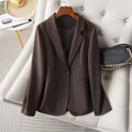 Brown Women’s Blazer | Elegant Office Style Jacket for Spring & Autumn