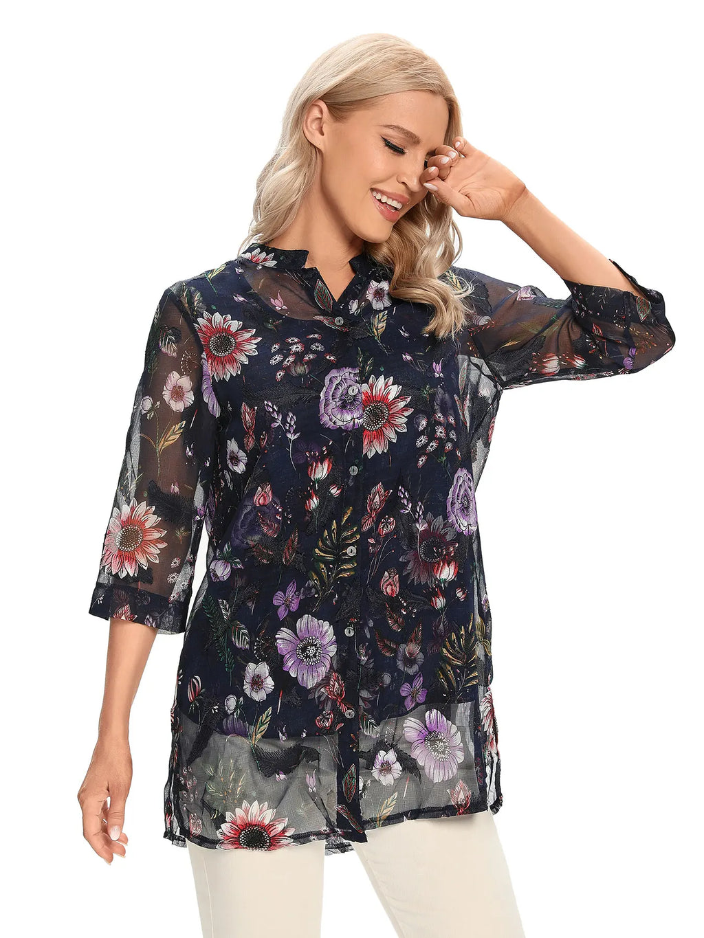 Casual Printed Button-Up Shirt | Loose Fit Spring Top