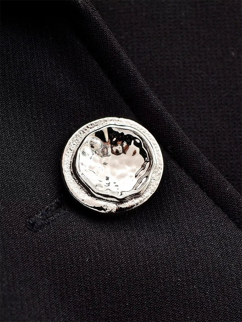 Women’s Slim Fit Blazer – Single Button Structured Jacket with Notched Lapel