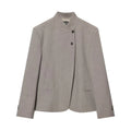 Elegant Women’s Spring Blazer 2026 | Casual Solid Travel Jacket with Stand Collar