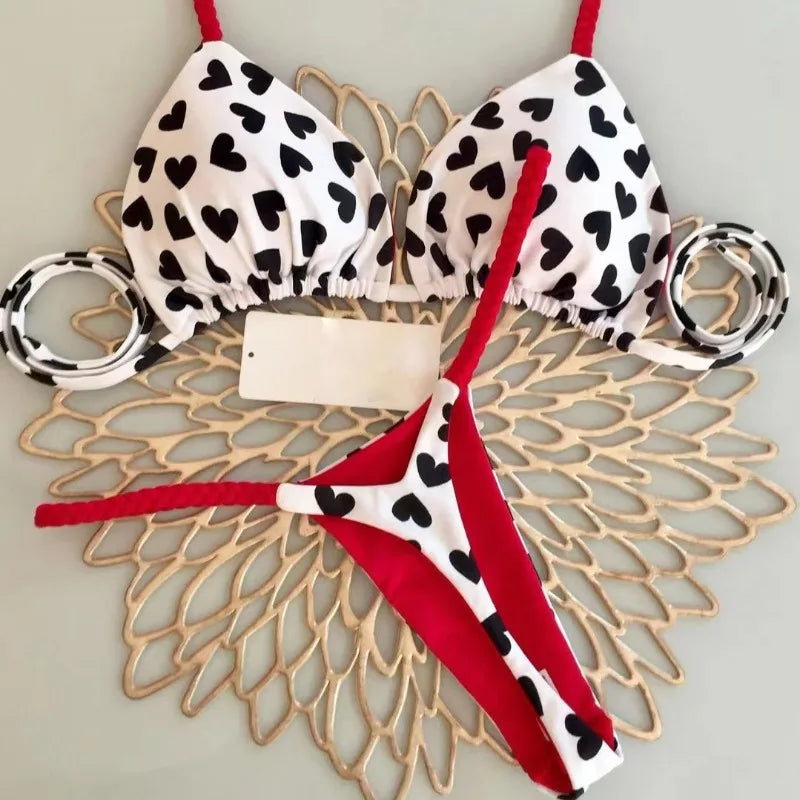 Leopard Print High Waist Bikini | Brazilian Thong Women’s Swimwear