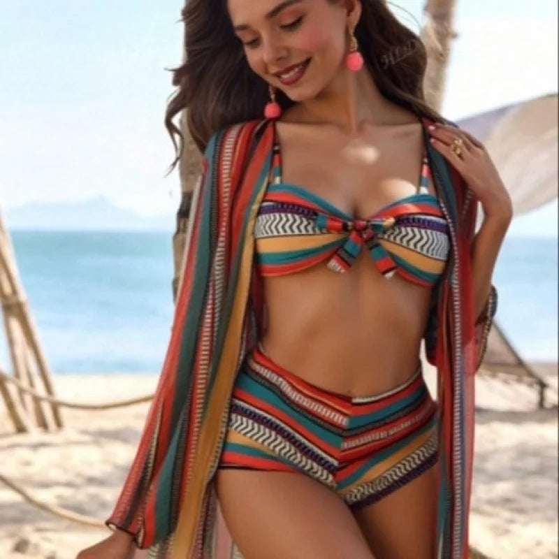 Sporty Bikini Set – Solid Color Women’s Swimwear