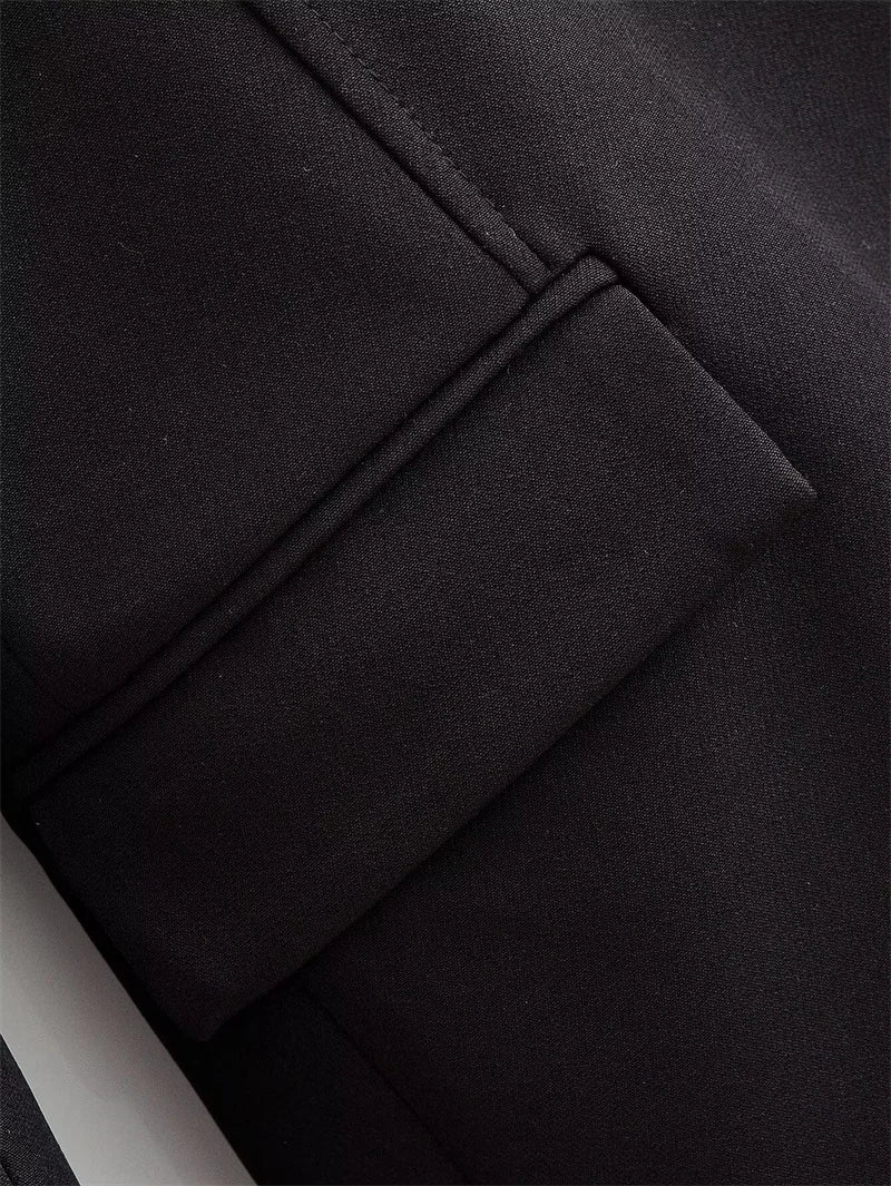 Women’s Slim Fit Blazer – Single Button Structured Jacket with Notched Lapel