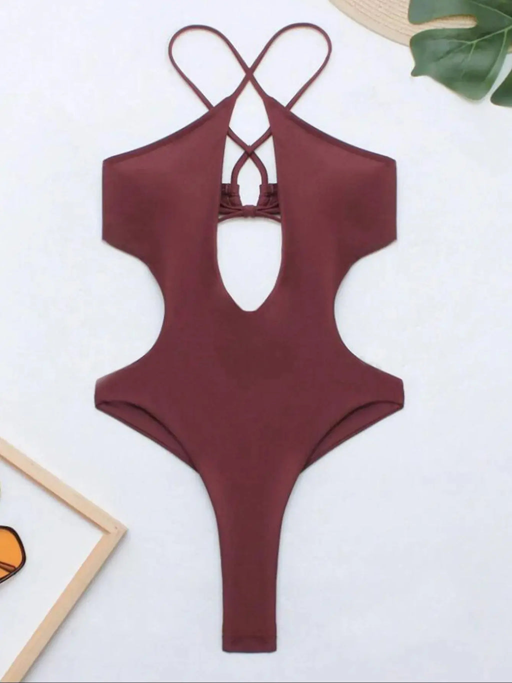 High Waist Bandage Swimsuit | Crisscross Neck Sexy Women’s Swimwear