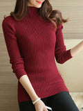 Women’s Turtleneck Knit Sweater | Slim Fit Pullover