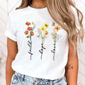 Women’s Faith Hope Love Print T-Shirt | Casual Summer Tee
