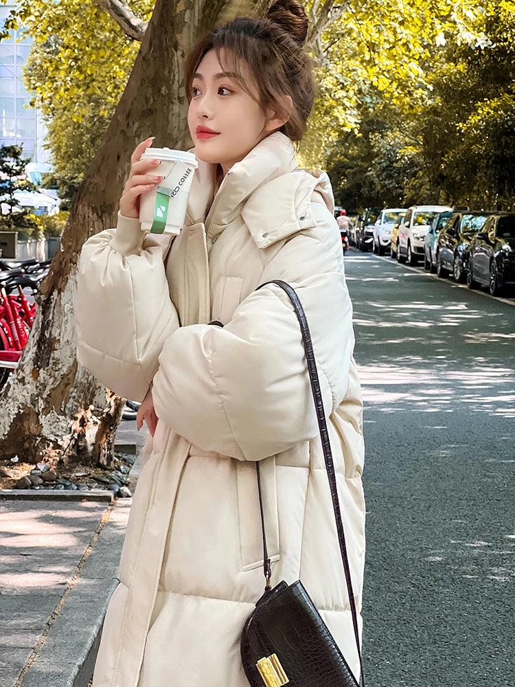 Women’s Long Hooded Winter Parka | Thick Warm Windproof Casual Coat