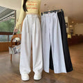 Women’s High Waist Straight Leg Suit Pants – Casual Elegant Full-Length Trousers