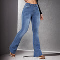 Women’s High Waist Stretch Denim Jeans – Flared Leg