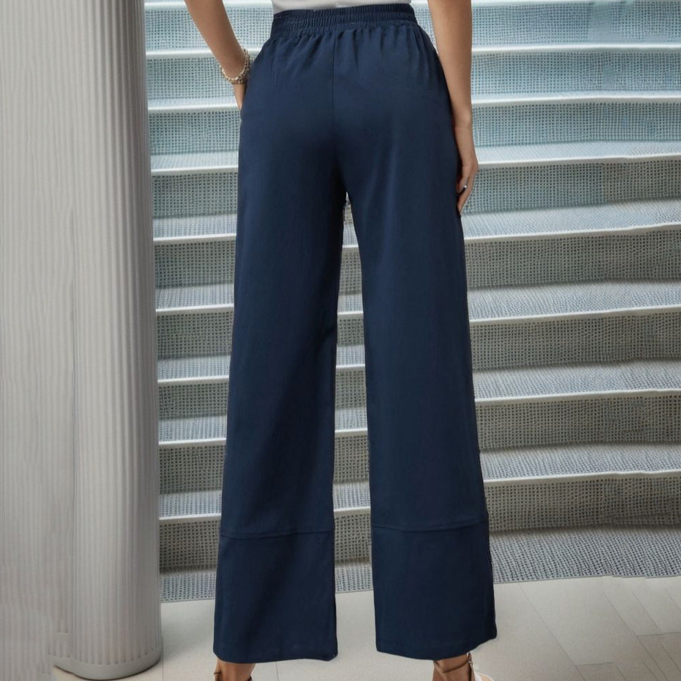 Women’s High-Waist Straight-Leg Casual Trousers