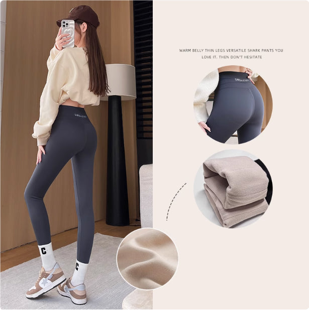 Women’s Fleece-Lined Leggings – Warm Slim Fit Winter Pants