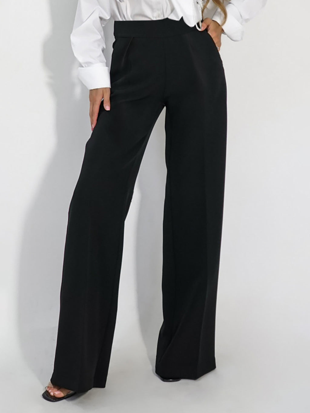 Elegant High-Waist Straight-Leg Women’s Trousers