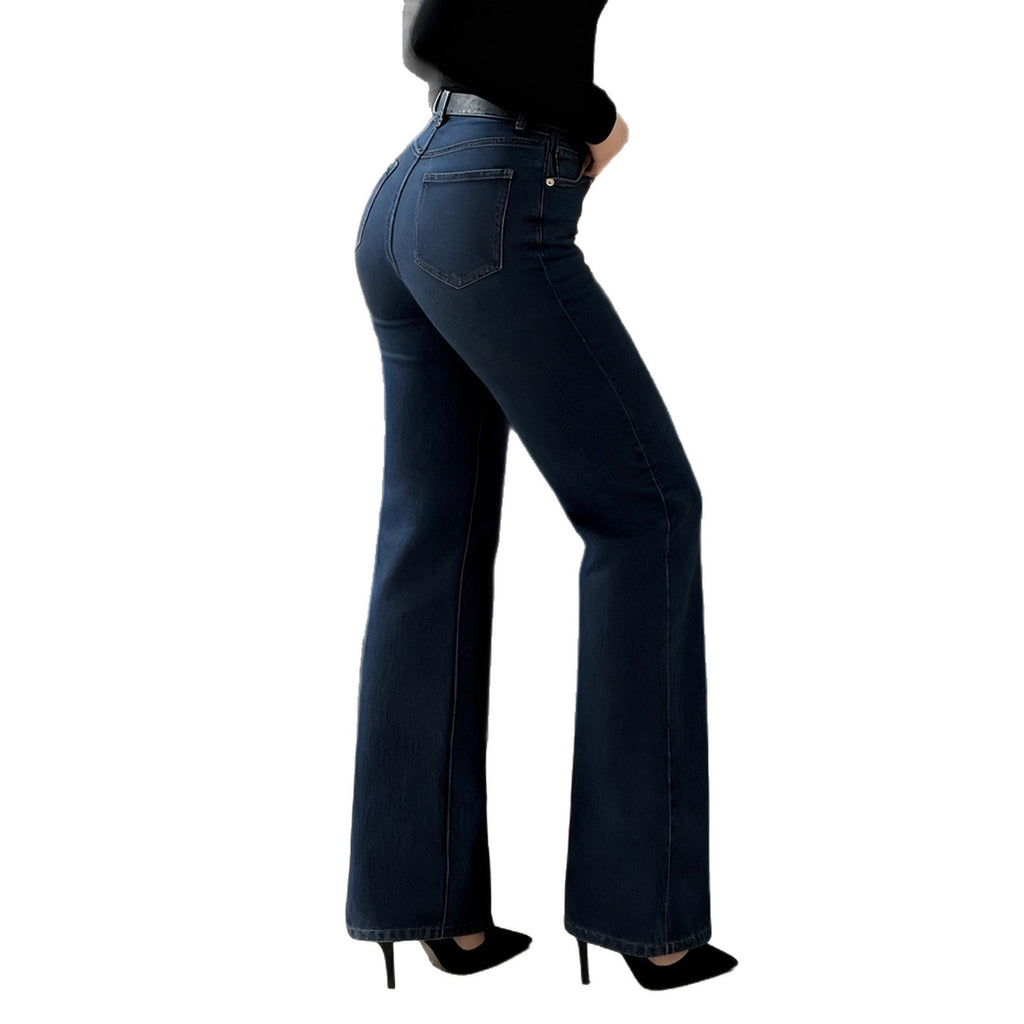 Women’s Stretch Denim Jeans – Casual Straight Fit