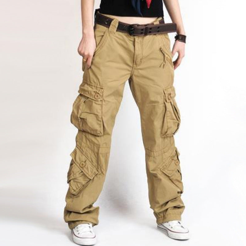 Women’s Loose Cargo Pants – Hip Hop Wide-Leg Trousers