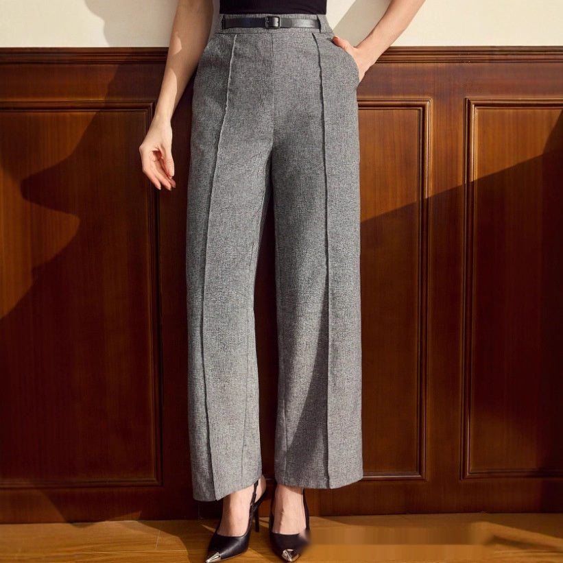 Women’s High-Waist Straight Leg Pants – Classic Tailored Trousers for Office & Everyday Wear