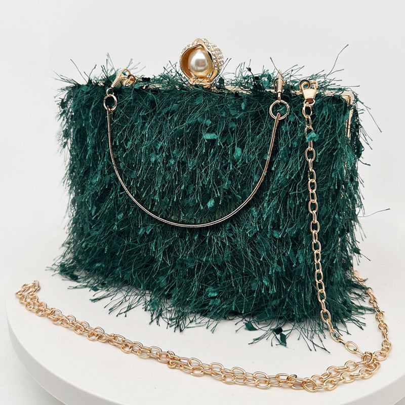 Women’s Tassel Evening Bag | Cylinder Party Handbag