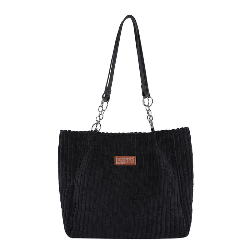 Women’s Corduroy Tote Bag | Large Capacity Shoulder Bag