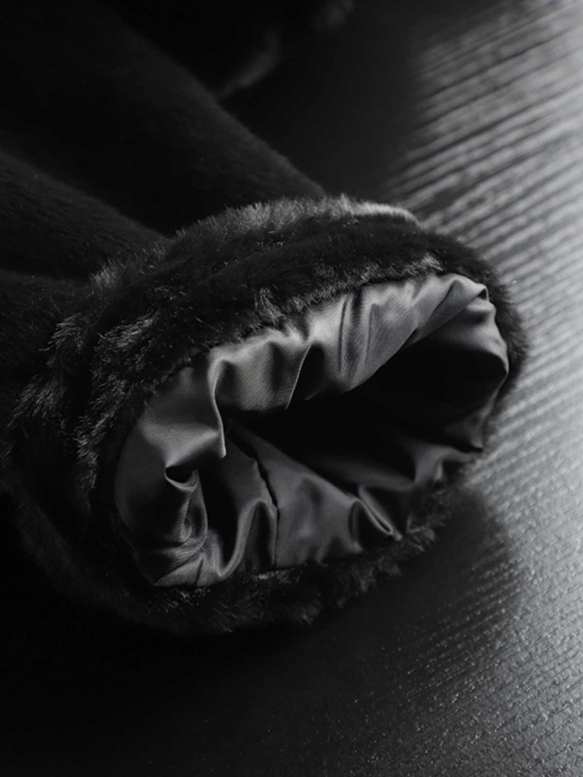 Men’s Hooded Winter Coat – Black Fleece Lined Overcoat, Casual Business Style Long Sleeve Jacket