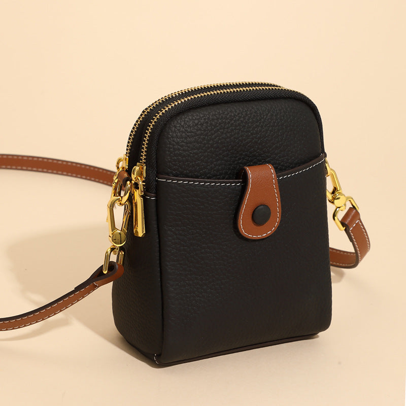 Women’s Leather Phone Crossbody Bag | Mini Square Wallet