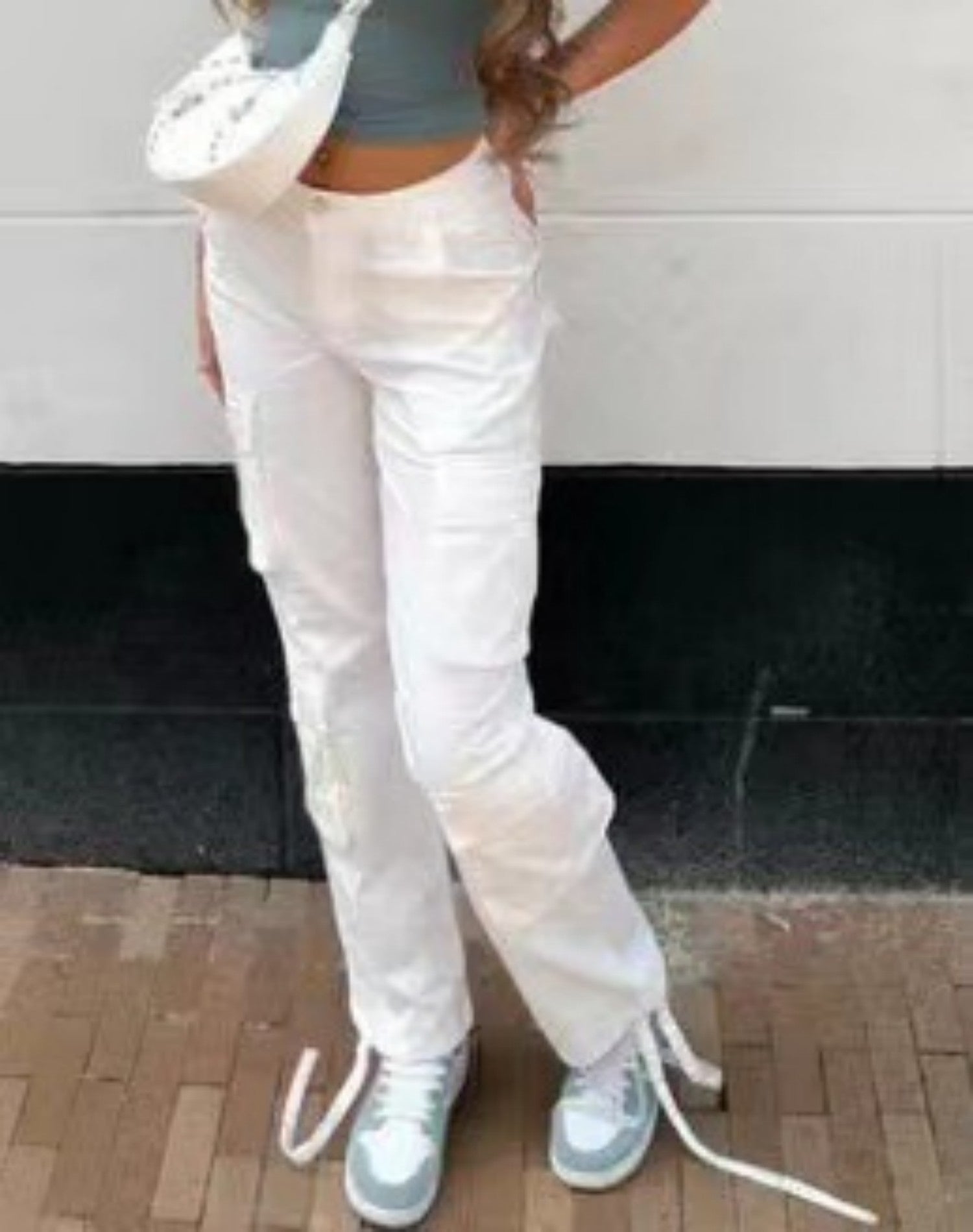 Women’s Workwear Denim Pants – Casual Low Waist Trendy Trousers