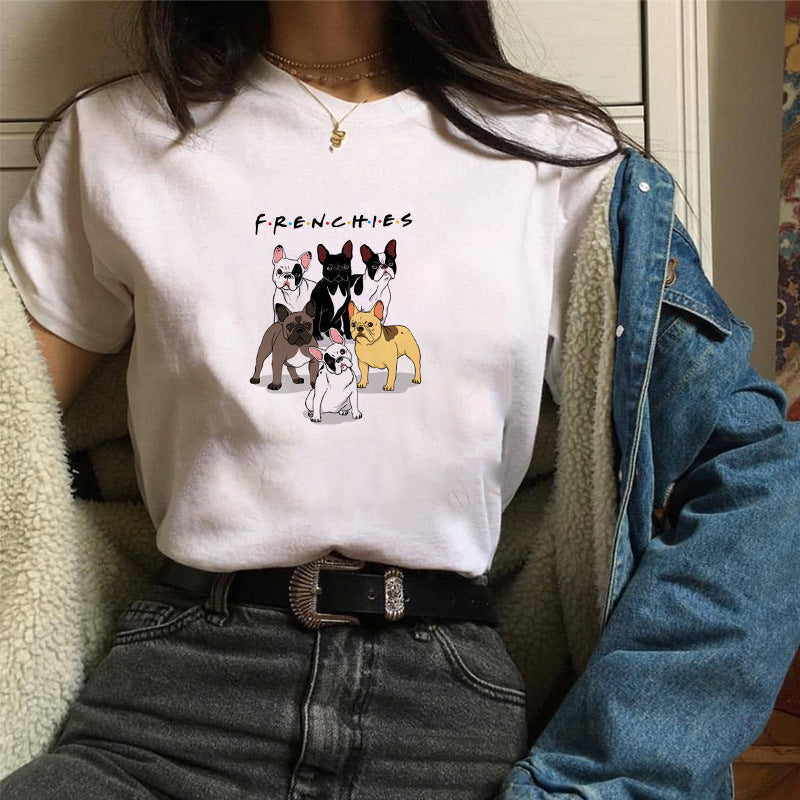 Sun & Cartoon Print Women's T-Shirt – Chic Urban Casual Tee