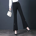 Women’s High-Waist Flared Trousers – Stretch Casual Pants
