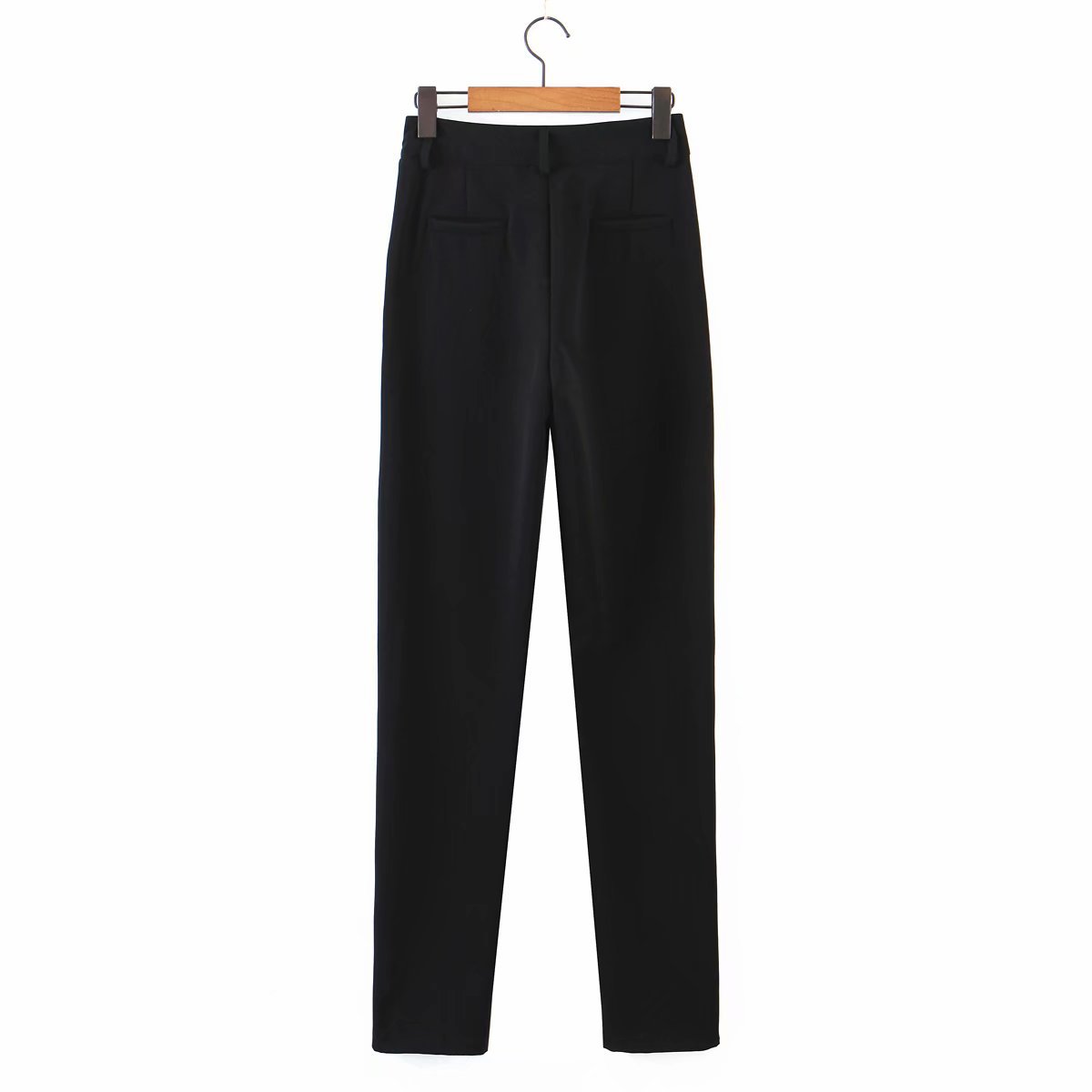 Women’s Wide-Leg Pants with Front Slit – Modern High-Waist Trousers for Casual Chic Style