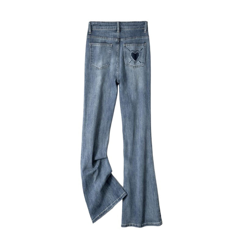 Women’s American Style Skinny Jeans – Distressed Retro Blue