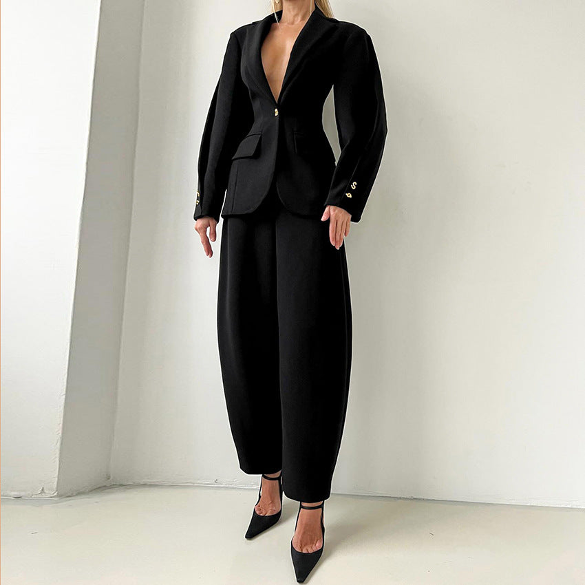 Women’s High-Waist Straight-Leg Pants – Chic Workwear Style