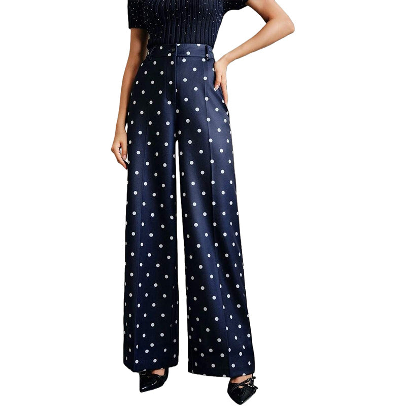 Women’s Wide-Leg Trousers – High Waist Casual Loose Fit Pants