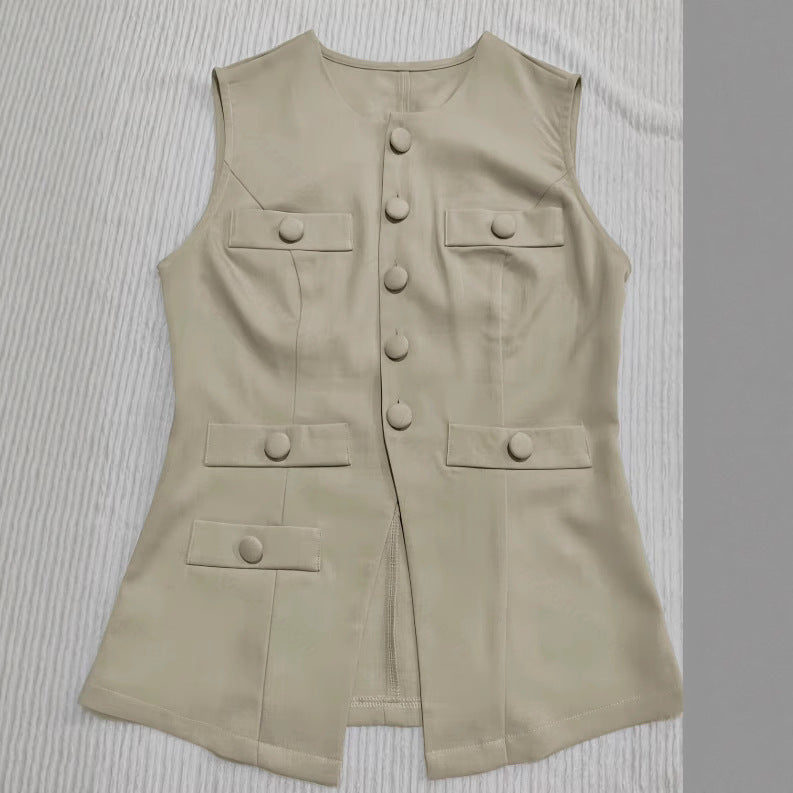 Women’s Sleeveless Top & Pants Set – Elegant Party Outfit