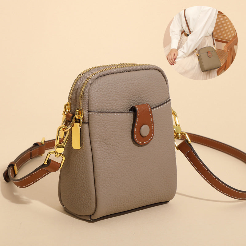 Women’s Leather Phone Crossbody Bag | Mini Square Wallet