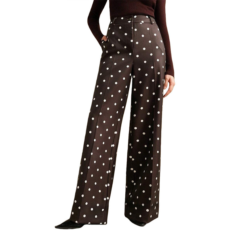 Women’s Wide-Leg Trousers – High Waist Casual Loose Fit Pants