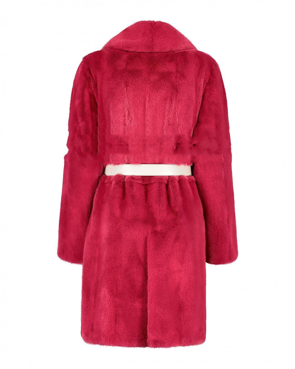 Marten Overcoats Women’s Faux Fur Coat – Elegant Wine Red Winter Jacket, Warm Long Sleeve Autumn Outerwear