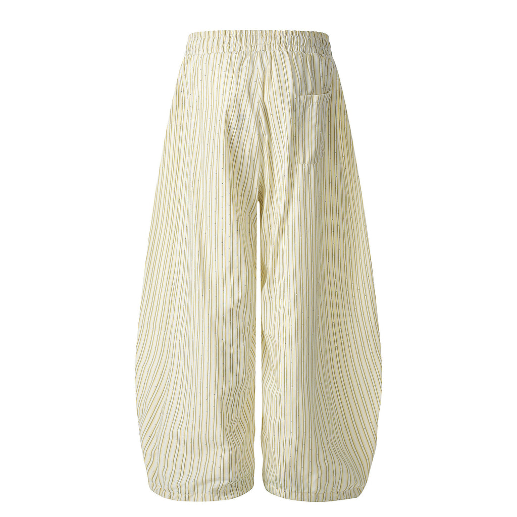 Women’s Cropped Bootcut Pants – Casual Striped Style