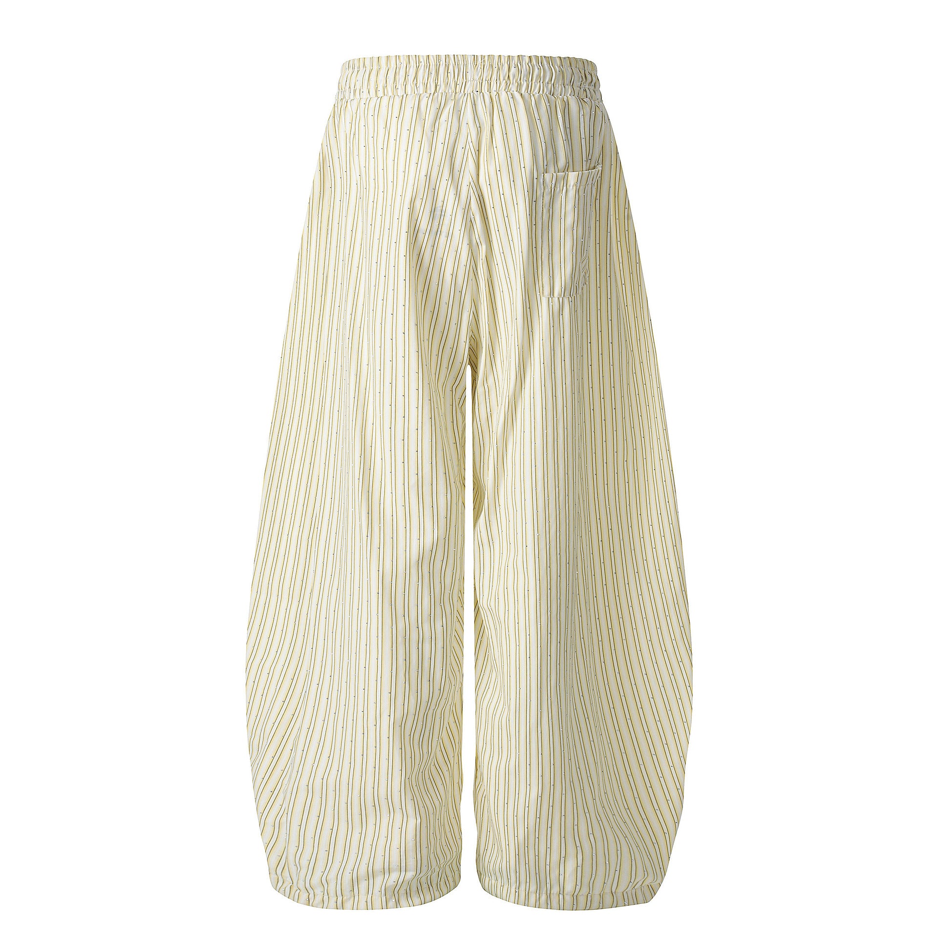 Women’s Cropped Bootcut Pants – Casual Striped Style