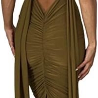 Women Sexy Backless Dress Bodycon Sleeveless Open Back Maxi Dress Going Out Elegant Party Cocktail Long Dress